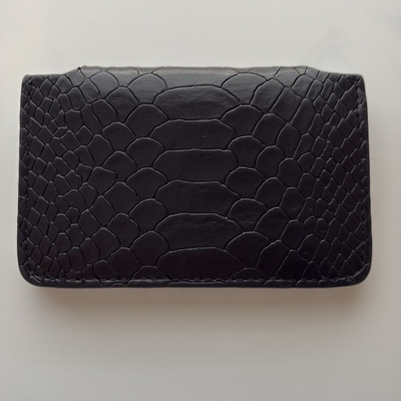 Black Leather Card Holder - Picture 2 of 4